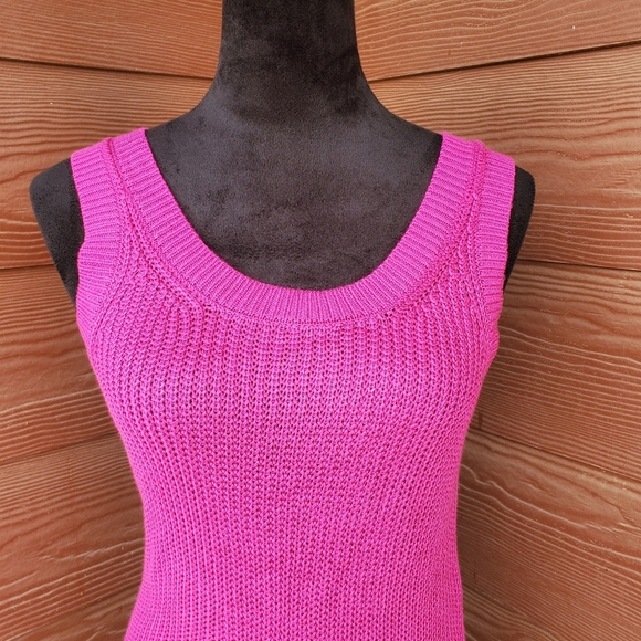Fuchsia Pink Women's Size Small Sweater Dress Sleeveless Size Small NWOT - Picture 6 of 14